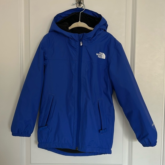 North Face Warm Fleece Lined Storm Rain Jacket with Hood Size